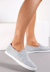 Szare Wsuwane Tenisówki Materiałowe Jaylisa. Szare trampki i tenisówki damskie Renee, bez wzorów, z materiału. Za 34.99 zł.