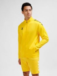 Bluza dresowa zapinana na zamek błyskawiczny Hummel Core XK. Żółte bluzy sportowe damskie HUMMEL, s, bez wzorów, z dresówki, bez ramiączek, długie, bez kaptura. Za 168.60 zł.