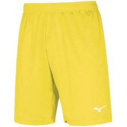 Szorty Mizuno Shukyu. Żółte spodenki sportowe damskie Mizuno, s, z poliesteru, na fitness i siłownię. Za 125.50 zł.