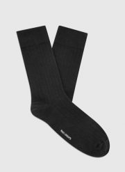 PAKO LORENTE - Gładkie czarne skarpety w prążek. Czarne skarpetki męskie Pako Lorente, bez wzorów. Za 39.99 zł.