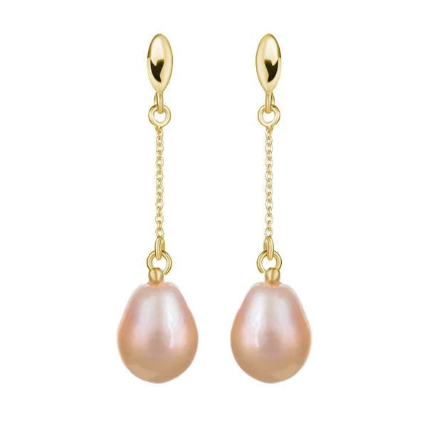 SILVIA Długie srebrne kolczyki perły duże różowe naturalne. Czerwone kolczyki damskie Braccatta, z perłą, srebrne. Za 258.00 zł.