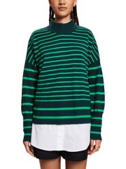 ESPRIT Sweter w kolorze ciemnozielono-zielonym rozmiar: M. Zielone golfy damskie Esprit, m, bez wzorów, z bawełny, bez ramiączek. Za 96.60 zł.