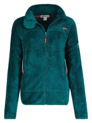 Geographical Norway Kurtka polarowa "Upaline" w kolorze ciemnozielonym rozmiar: S. Zielone kurtki damskie Geographical Norway, s, bez wzorów, z polaru, bez kaptura. Za 104.14 zł.