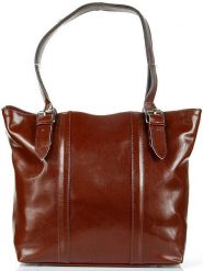 Torebka skórzana elegancka DAN-A T251 koniakowa. Torebki klasyczne damskie DAN-A, bez wzorów, ze skóry, duże, bez dodatków. Za 349.99 zł.