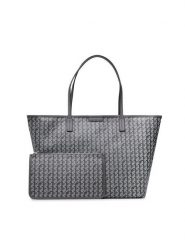 Tory Burch Torebka Basketweave Tote 145634 Szary. Szare torebki klasyczne damskie Tory Burch, bez wzorów, ze skóry, bez dodatków. Za 1,619.00 zł.