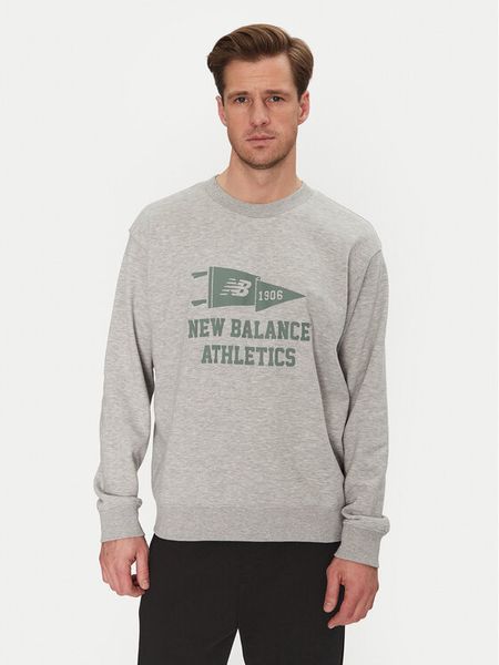 New Balance Bluza MT51929 Szary Regular Fit. Szare bluzy bez kaptura męskie New Balance, l, z bawełny. Za 149.99 zł.