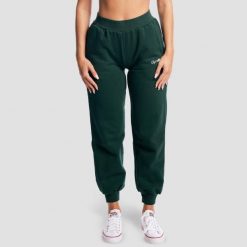 Spodnie damskie fitness jogger oversize z kieszeniami. Zielone spodnie sportowe damskie GYMBEAM, m, z bawełny, na fitness i siłownię. Za 143.90 zł.