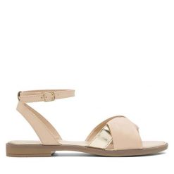 Sandały Lasocki. Brązowe sandały damskie Lasocki, bez wzorów, bez obcasa, na płaskiej podeszwie. Za 169.99 zł.
