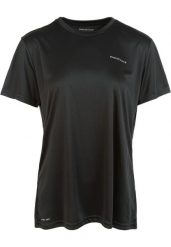 Koszulka treningowa damska Endurance Keily. Czarne bluzki sportowe damskie Endurance, z materiału, bez kołnierzyka, bez ramiączek. Za 59.99 zł.