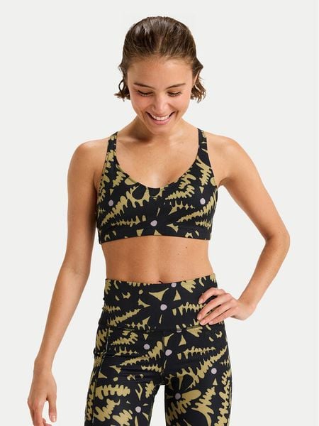 Roxy Biustonosz sportowy Heart Into It Pt ERJKT04012 Czarny. Czarne biustonosze sportowe damskie Roxy, bez wzorów, z syntetyku. Za 169.99 zł.