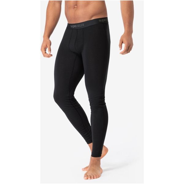 Spodnie termoaktywne męskie SUPER.NATURAL Tundra 175 Tight. Czarne bielizna termoaktywna męska Super.natural, m, bez wzorów. Za 379.99 zł.