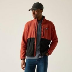 Męska bluza polarowa Frankie Color Block z zamkiem błyskawicznym. Brązowe bluzy bez kaptura męskie Regatta, m, z polaru. W wyprzedaży za 169.99 zł.