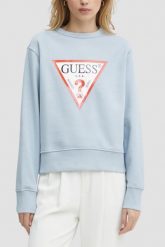 GUESS Błękitna damska bluza Original. Niebieskie bluzy bez kaptura damskie Guess, s. W wyprzedaży za 251.99 zł.