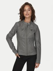 ONLY Kurtka z imitacji skóry Bandit 15081400 Szary Regular Fit. Szare kurtki damskie Only, bez wzorów, ze skóry, bez kaptura. W wyprzedaży za 139.99 zł.