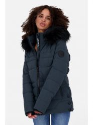Alife and kickin Kurtka zimowa "ZophiaAK" w kolorze granatowym rozmiar: L. Niebieskie kurtki damskie Alife and Kickin, na zimę, l, z aplikacjami, z futra, bez kaptura. Za 375.08 zł.
