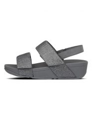 Fitflop Sandały w kolorze szarym na koturnie rozmiar: 38. Szare sandały damskie FitFlop, bez wzorów, bez obcasa, na koturnie. Za 234.42 zł.