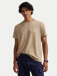 Polo Ralph Lauren T-Shirt 710981136502 Beżowy Regular Fit. Brązowe koszulki polo męskie Polo Ralph Lauren, m, bez wzorów, z bawełny, bez ramiączek. Za 469.99 zł.