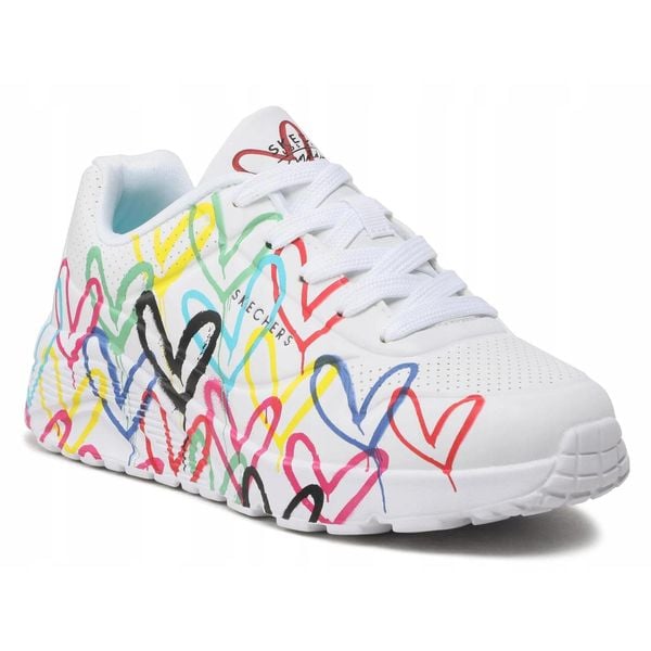 Buty damskie SKECHERS UNO LITE 314064L-WMLT białe w serca sportowe 39,5. Białe buty sportowe na co dzień damskie Skechers, bez wzorów, trekkingowe, Skechers Sport. Za 269.00 zł.