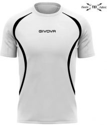 Koszulka do biegania unisex Givova Running biało-czarna. Białe t-shirty sportowe męskie Givova, xl, z elastanu, bez ramiączek, do biegania. Za 91.11 zł.