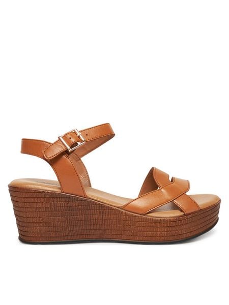 Lasocki Sandały WI16-NYASA-03 Brązowy. Brązowe sandały damskie Lasocki, bez wzorów, ze skóry, bez obcasa, na koturnie. Za 179.99 zł.