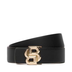 Pasek Damski BOSS. Czarne paski damskie Boss, bez wzorów. Za 399.99 zł.