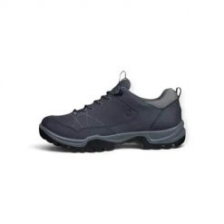 Buty trekkingowe męskie Ecco Receptor Trekk. Niebieskie buty trekkingowe męskie ECCO, z materiału, bez zapięcia, trekkingowe. Za 773.00 zł.