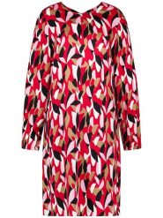 TAIFUN Sukienka w kolorze czerwono-czarno-białym rozmiar: 40. Czerwone sukienki damskie Taifun, na co dzień, bez wzorów, z wiskozy, bez kołnierzyka, bez ramiączek, midi, proste. Za 205.45 zł.