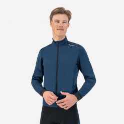 Kurtka z dresu Rogelli Core. Niebieskie kurtki męskie Rogelli, na zimę, m, bez wzorów, z dresówki, sportowe, bez kaptura. Za 310.00 zł.