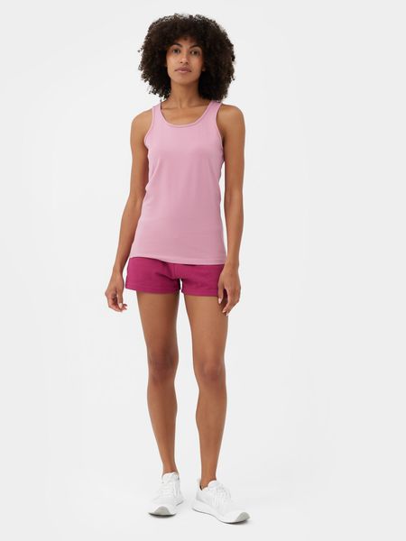 4F Spodenki dresowe damskie XS. Czerwone szorty damskie 4f, bez wzorów, z bawełny. W wyprzedaży za 9.99 zł.