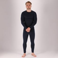 Męskie spodnie termiczne Wełna Merino Premium. Czarne spodnie materiałowe męskie XTREME, bez wzorów, z wełny, sportowe. Za 270.79 zł.
