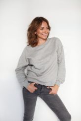 BLUZA LOLA SZARA L - Flawless. Szare bluzy bez kaptura damskie Flawless, l, z bawełny. Za 188.50 zł.