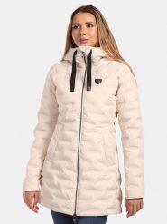 Kilpi Kurtka zimowa "Belize" w kolorze beżowym rozmiar: 42. Brązowe kurtki damskie Kilpi, na zimę, m, bez wzorów, z puchu, bez kaptura. Za 522.14 zł.