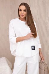 Komplet new punto bluza + spodnie ecru. Bluzy bez kaptura damskie KESI, l, z bawełny. Za 347.13 zł.