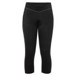 Spodenki 3/4 dla kobiet VAUDE Active. Czarne szorty damskie Vaude, bez wzorów, z elastanu. Za 241.60 zł.