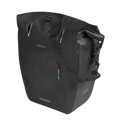 Pojedyncza torba rowerowa Rivo M MIK Hooks, czarna. Czarne torebki klasyczne damskie BASIL, bez wzorów, bez dodatków. Za 299.95 zł.