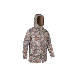 Kurtka myśliwska POSIKAM 100 IMPER camo. Brązowe kurtki męskie SOLOGNAC, xl, bez wzorów, z materiału. Za 219.99 zł.
