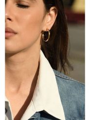 MOODE Kolczyki-kreole "Edwige" rozmiar: onesize. Żółte kolczyki damskie MOODE, ze stali. Za 43.99 zł.