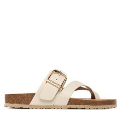 Japonki Tamaris. Białe klapki damskie Tamaris, bez wzorów, bez obcasa. Za 329.99 zł.