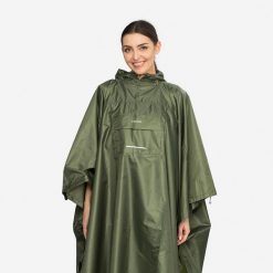 Poncho z miejscem na plecak Vesper Backpack. Zielone plecaki damskie VIKING, bez wzorów, z materiału, klasyczne. Za 198.99 zł.