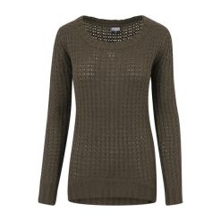 Długi Kombinezon Damski Z Szerokim Dekoltem. Zielone kombinezony damskie Urban Classics, s, bez wzorów, bez kołnierzyka, bez ramiączek, długie. Za 122.99 zł.