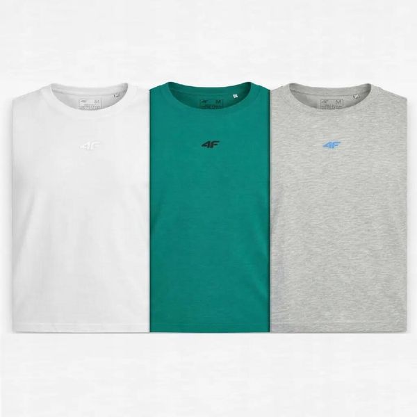 KOSZULKA MĘSKA 4F T-SHIRT LIMITOWANY KOMPLET ZESTAW 3 SZTUKI 5XL M3947 SS26. T-shirty męskie 4f, m, bez wzorów, z bawełny, bez kołnierzyka. Za 164.98 zł.