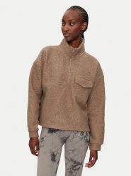 Athlecia Bluza Florrie W Sherpa Half zip EA243308 Brązowy Regular Fit. Brązowe bluzy bez kaptura damskie Athlecia, z syntetyku. Za 109.99 zł.