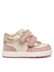 Geox Sneakersy B Biglia B564CA 02244 C1MA8 Écru. Buty sportowe dziewczęce Geox, bez wzorów, ze skóry, bez zapięcia. Za 219.99 zł.