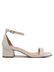 Steve Madden Sandały Gena SM11003579 Écru. Sandały damskie Steve Madden, bez wzorów, ze skóry, bez obcasa, na słupku. Za 389.99 zł.