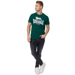 T-shirt o klasycznym kroju Lonsdale Logo. Zielone t-shirty męskie Lonsdale, bez wzorów, bez kołnierzyka. Za 108.15 zł.