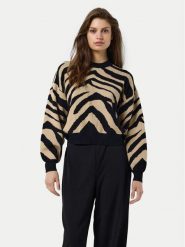 Noisy May Sweter Charlott 27028159 Czarny Regular Fit. Czarne swetry klasyczne damskie Noisy may, l, z wiskozy, bez kołnierzyka. Za 179.99 zł.