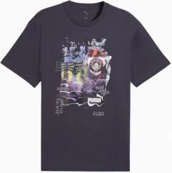 T-shirt Puma Manchester City 24/25 ftblnrgy szary. Czarne t-shirty męskie Puma, l, bez wzorów, z bawełny, bez kołnierzyka. Za 197.99 zł.