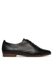 Caprice Półbuty 9-23200-46 Czarny. Czarne półbuty damskie Caprice, bez wzorów, ze skóry, bez obcasa, na płaskiej podeszwie. Za 273.99 zł.