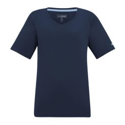 T-shirt Damski W Serek Fingal. Niebieskie t-shirty damskie Regatta, bez wzorów, bez kołnierzyka. Za 76.99 zł.