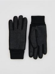 Rękawiczki z dodatkiem wełny - czarny. Czarne rękawiczki męskie Reserved, bez wzorów, z wełny. Za 79.99 zł.